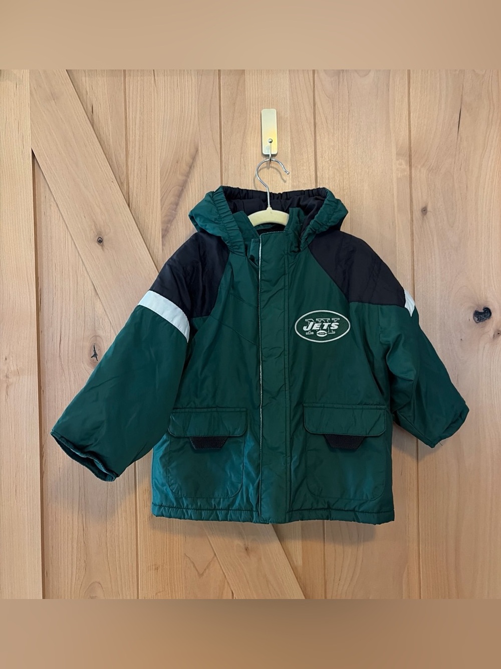 Vintage 90s Starter NFL New York Jets Sportswear Embroidered Puffer Jacket 4T